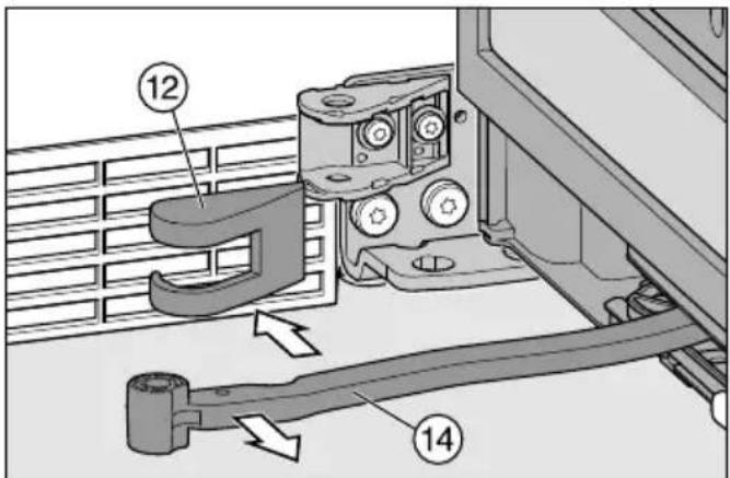 MIELE KFNS 28463 E - Unteren Türschließdämpfer lösen - 4
