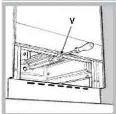 Technical diagram showing a mechanical assembly with labeled components and motion indicators