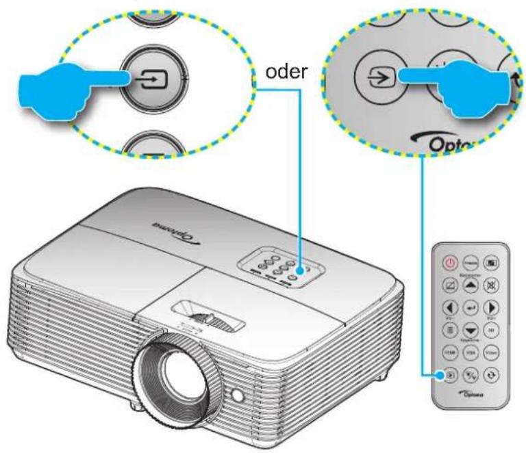 OPTOMA WU335 - Eine Eingangsquelle wählen - 1