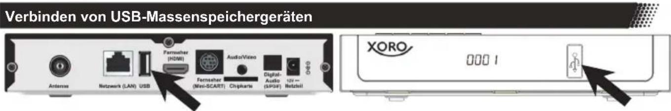 XORO HRK 7672 HDD - Anschließen - 1
