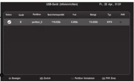 XORO HRM 7670 TWIN - USB-Speicher formatieren - 1