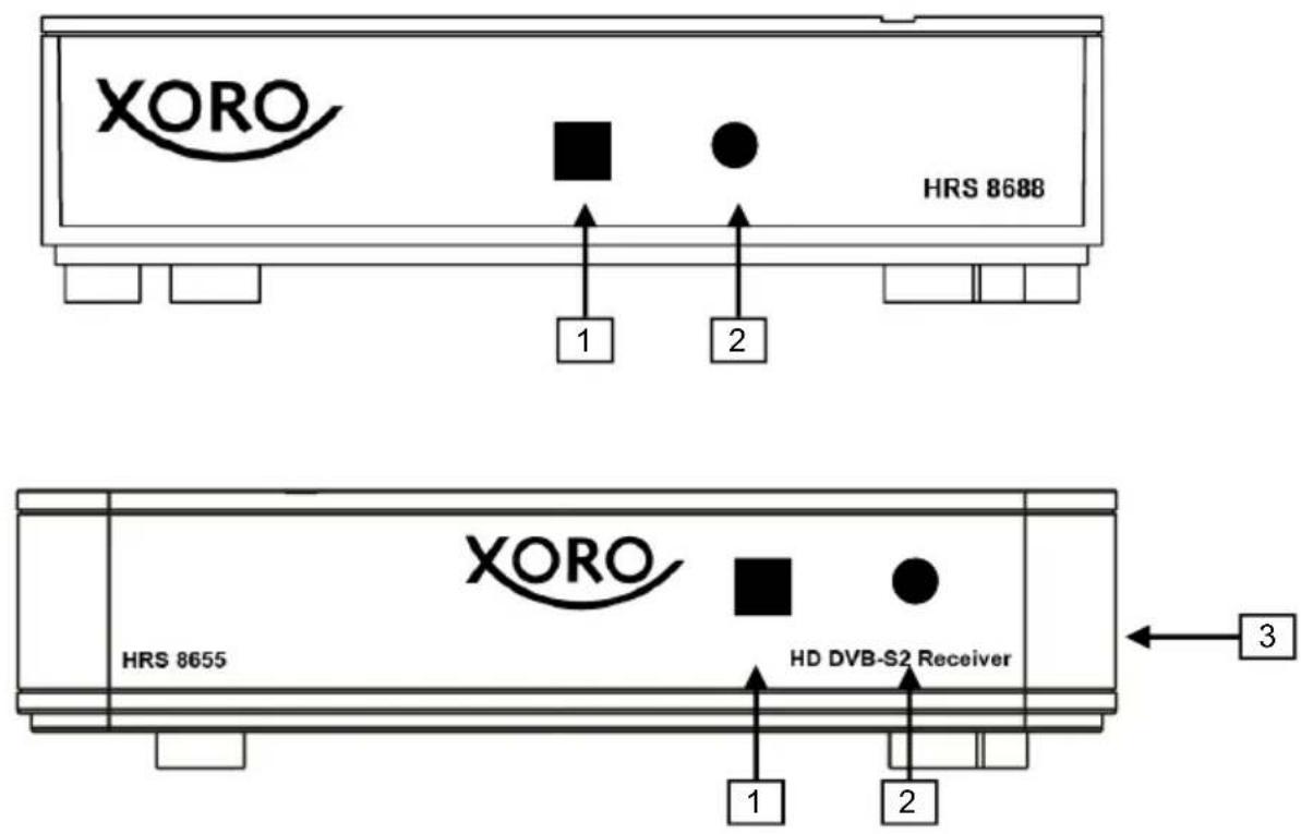 XORO HRS 8655 - Anschlüsse und Bedienelemente - Vorderseite - 1