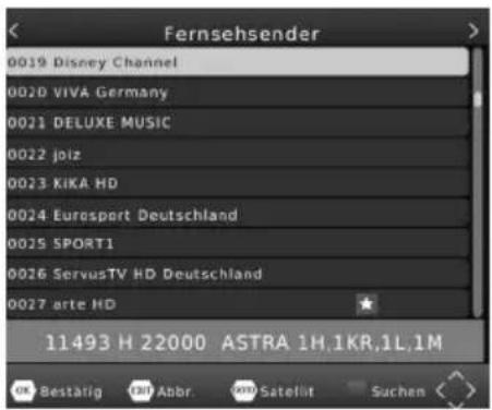 XORO HRS 8655 - Senderliste - 1
