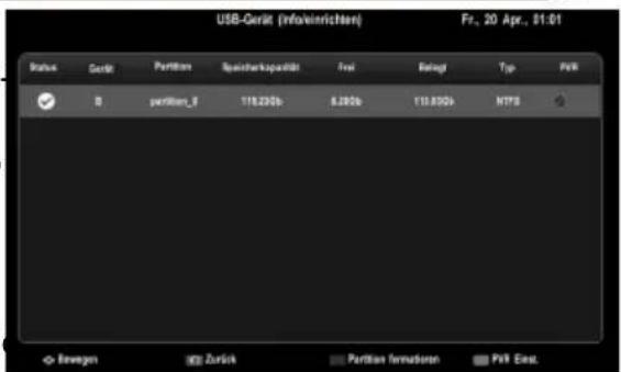 XORO HRT 8730 - USB-Speicher formatieren - 1