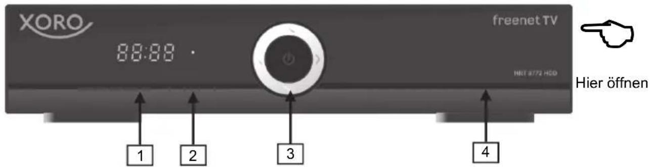 XORO HRT 8772 - Anschlüsse und Bedienelemente - Vorderseite - 1