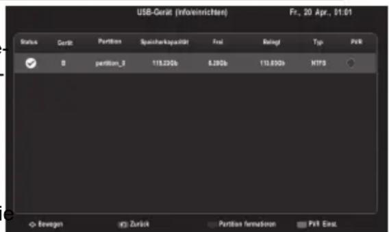 XORO HRT 8772 - USB-Speicher/Festplatte formatieren - 1