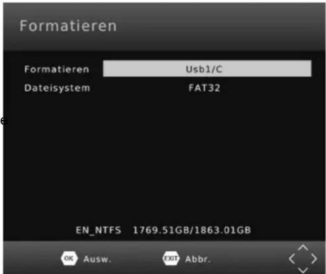 XORO HRS 2670 LAN - Formatieren - 1