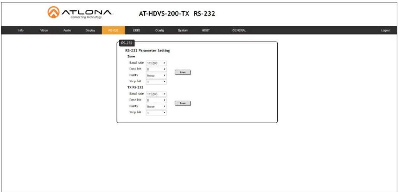Atlona HDVS-200-TX - RS-232 page - 1