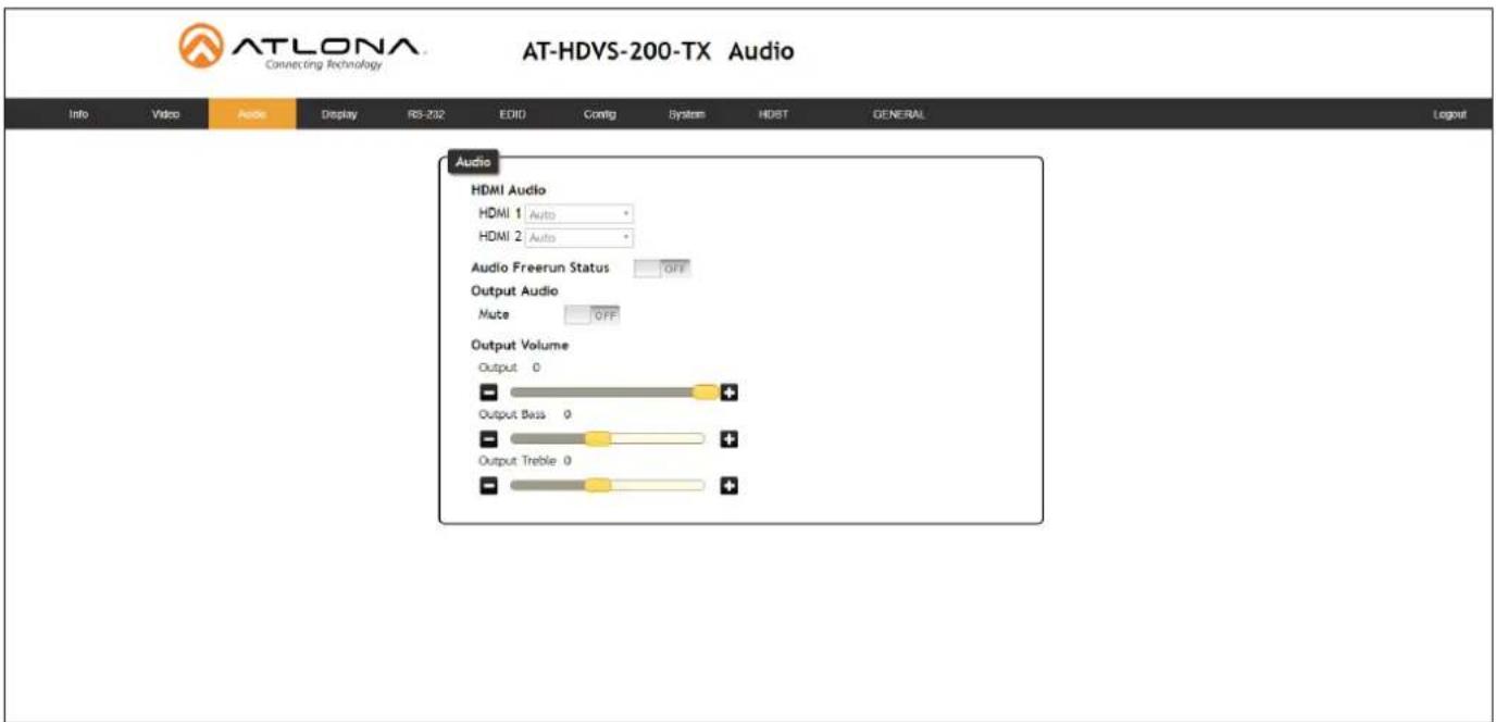 Atlona HDVS-200-TX - Audio page - 1