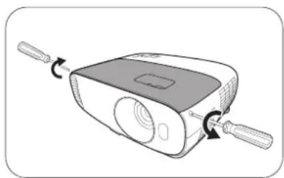 BENQ MU641 - Replacing the lamp - 2