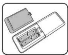 BENQ MU641 - Replacing the remote control batteries - 2