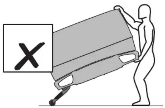 Illustration showing a person pushing a vehicle with a 'X' symbol, indicating collision or failure.
