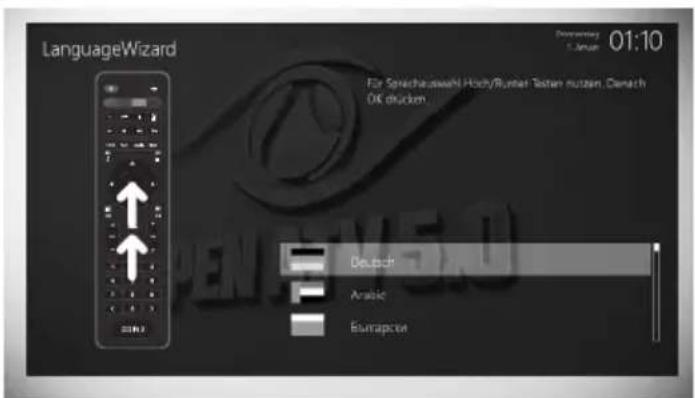 Opticum Odin2 Hybrid - Schritt 3. Sprachauswahl - 1