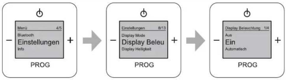Busch-Jaeger 8217 U - Menü „Einstellungen“ – „Display-Beleuchtung“ - 1