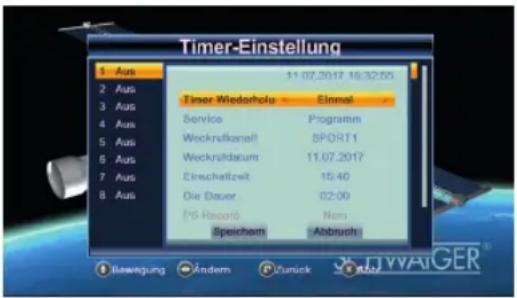 Schwaiger DSR512HD - Timer-Einstellung - 1