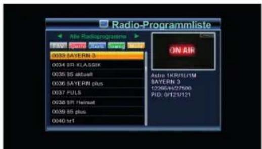 Schwaiger DSR512HD - Radio-Kanalliste - 1