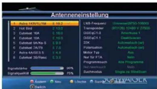Schwaiger DSR512HD - SATELLITENLISTE - 5