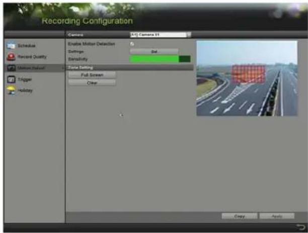 Hikvision DS-7204HQI-K1/P - Configuring Motion Detection "ecording - 1