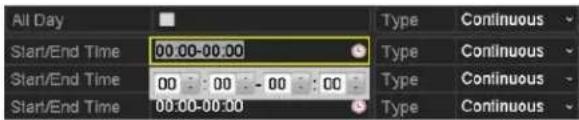 Hikvision DS-7204HQI-K1/P - Edit the Schedule - 2