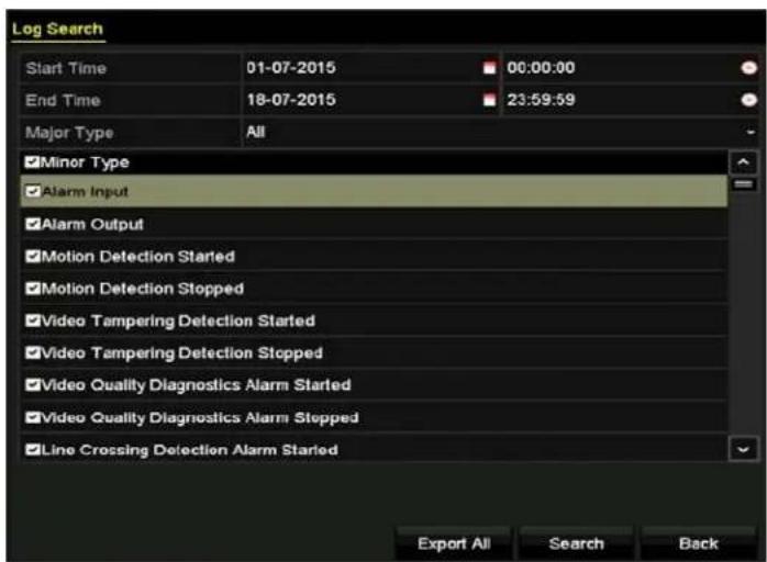 Hikvision DS-7204HQI-K1/P - •4.2 Searching Log Files - 1