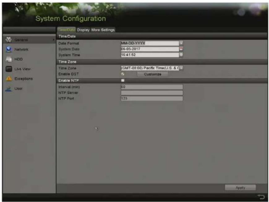 Hikvision DS-7204HQI-K1/P - 'hoose the DST Settings tab. - 1