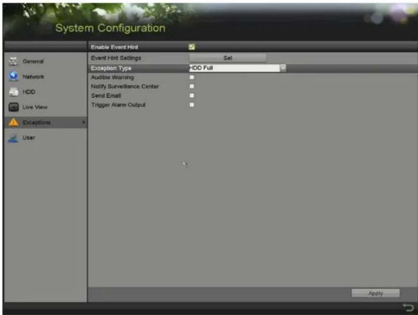 Hikvision DS-7204HQI-K1/P - Handling Exceptions - 1