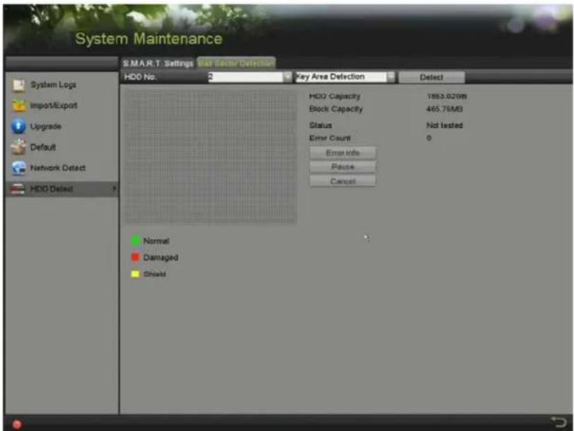Hikvision DS-7204HQI-K1/P - •2.8 Detecting Bad Sectors - 1