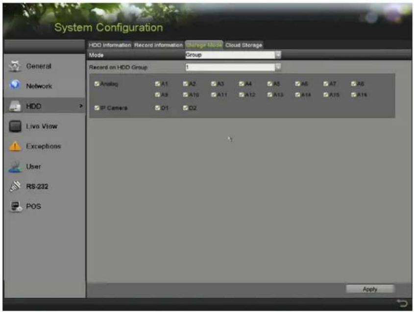 Hikvision DS-7204HQI-K1/P - •2.3.• Setting HDD Groups - 1