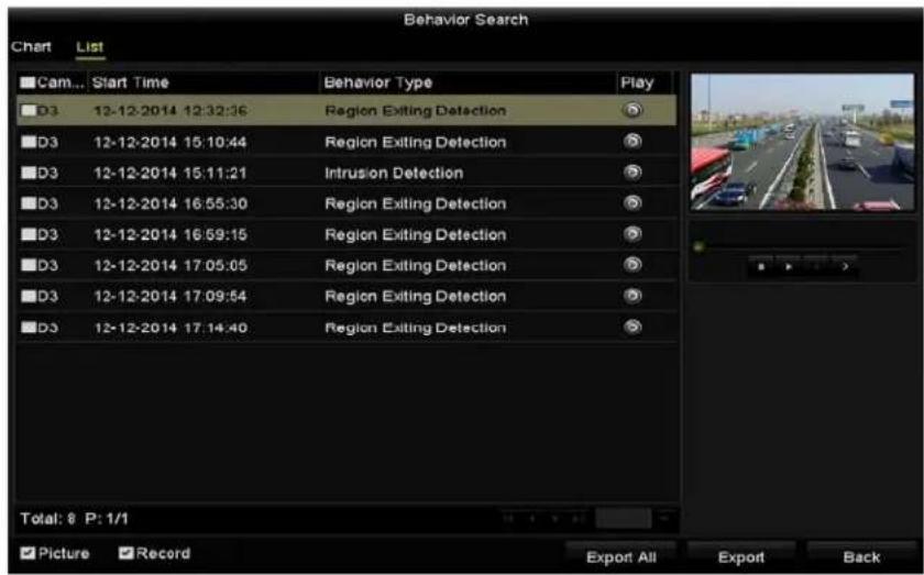 Hikvision DS-7204HQI-K1/P - •0.2 Behavior Search - 2