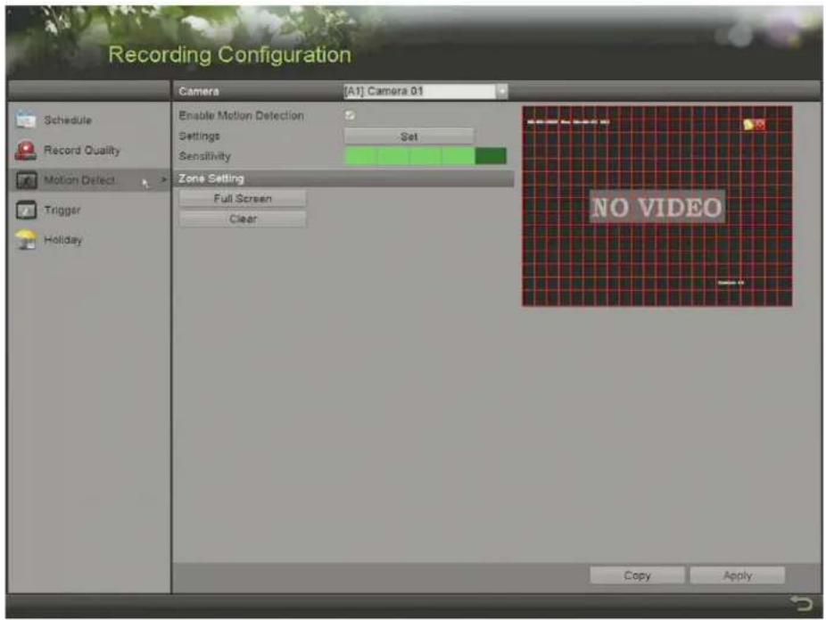 Hikvision DS-7204HQI-K1/P - Configuring Motion Detection "ecording - 2