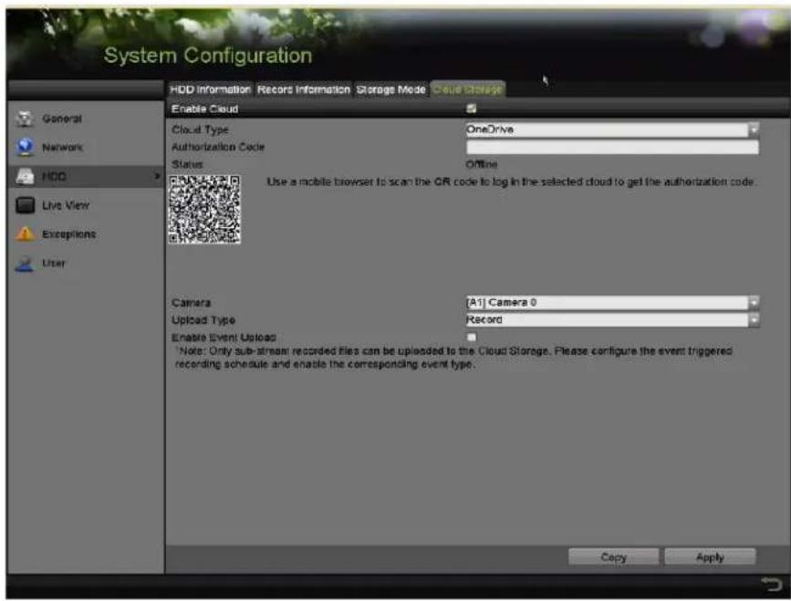 Hikvision DS-7204HQI-K1/P - •2.5 Configuring Cloud Storage - 1