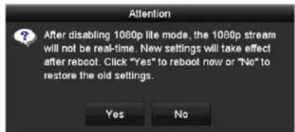 Hikvision DS-7204HQI-K1/P - Disabling the •080p Lite Mode - 1