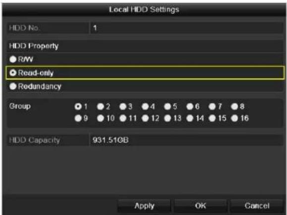 Hikvision DS-7316HQI-K4 - ≤rotect File by Setting HDD to Read-Only - 1