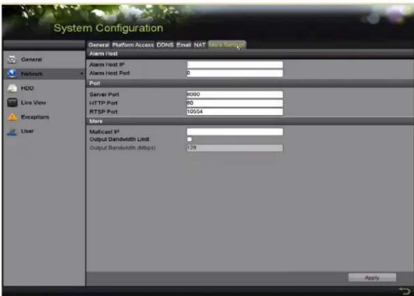 Hikvision DS-7316HQI-K4 - Configuring More Settings - 1