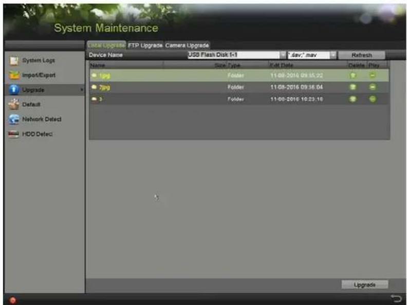 Hikvision DS-7316HQI-K4 - Upgrading by Local Backup Device - 1