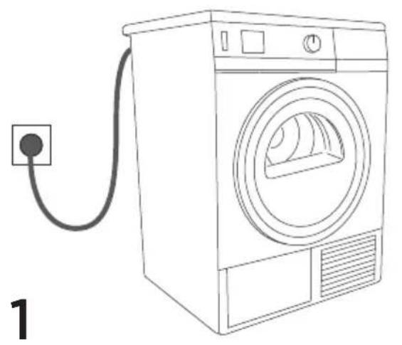 SIBIR WT 8212 S - EINSCHALTEN DES WÄSCHETROCKNERS - 1