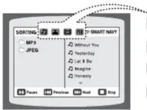 SAMSUNG HT-TQ22 - To play a file icon in the screen, - 1