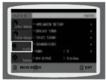 SAMSUNG HT-TQ22 - Press Cursor ▲,▼ buttons to move to 'Audio' and then press ENTER button. - 1