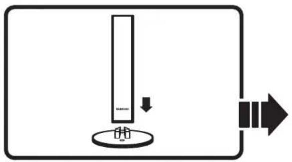 SAMSUNG HT-TQ22 - How to install the speaker and the stand. (Half tallboy type) - 1