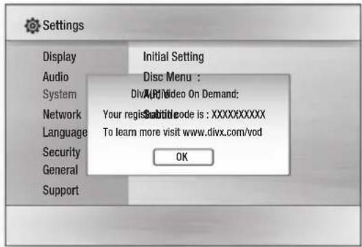 SAMSUNG HT-C5500D - DivX(R) Registration - 1