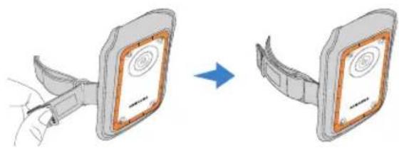 SAMSUNG HMX-W350YP - ANLEGEN DES ARMBANDES : FÜR DIE VERWENDUNG AM LINKEN ARM (NUR BEI HMX-W350) - 3