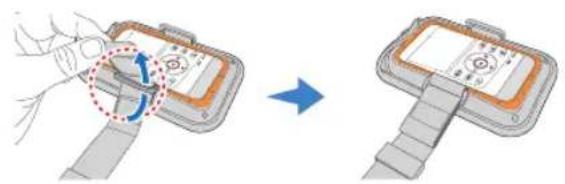 SAMSUNG HMX-W350YP - ANLEGEN DES ARMBANDES : FÜR DIE VERWENDUNG AM LINKEN ARM (NUR BEI HMX-W350) - 1