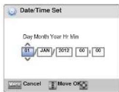 SAMSUNG HMX-W300BP - Date/Time Set (Dat/Zeiteinst) - 1