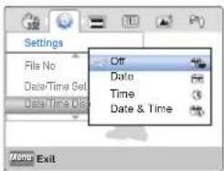 SAMSUNG HMX-W300BP - Date/Time Display (Dat/Uhrztanz) - 2