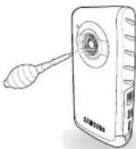 SAMSUNG HMX-W200BP - • Das Objektiv reinigen - 1