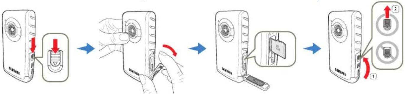 SAMSUNG HMX-W200BP - SPEICHERKARTE VERWENDEN (NICHT IM LIEFERUMFANG ENTHALTEN) - 1