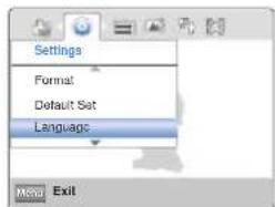 SAMSUNG HMX-W200BP - Language - 1