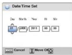 SAMSUNG HMX-W200BP - Date/Time Set (Dat/Zeiteinst) - 1