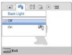 SAMSUNG HMX-W200BP - Back Light (Gegenlichtausgl) - 2