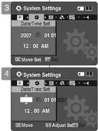 SAMSUNG VP-X300 - Datum und Uhrzeit einstellen - 1